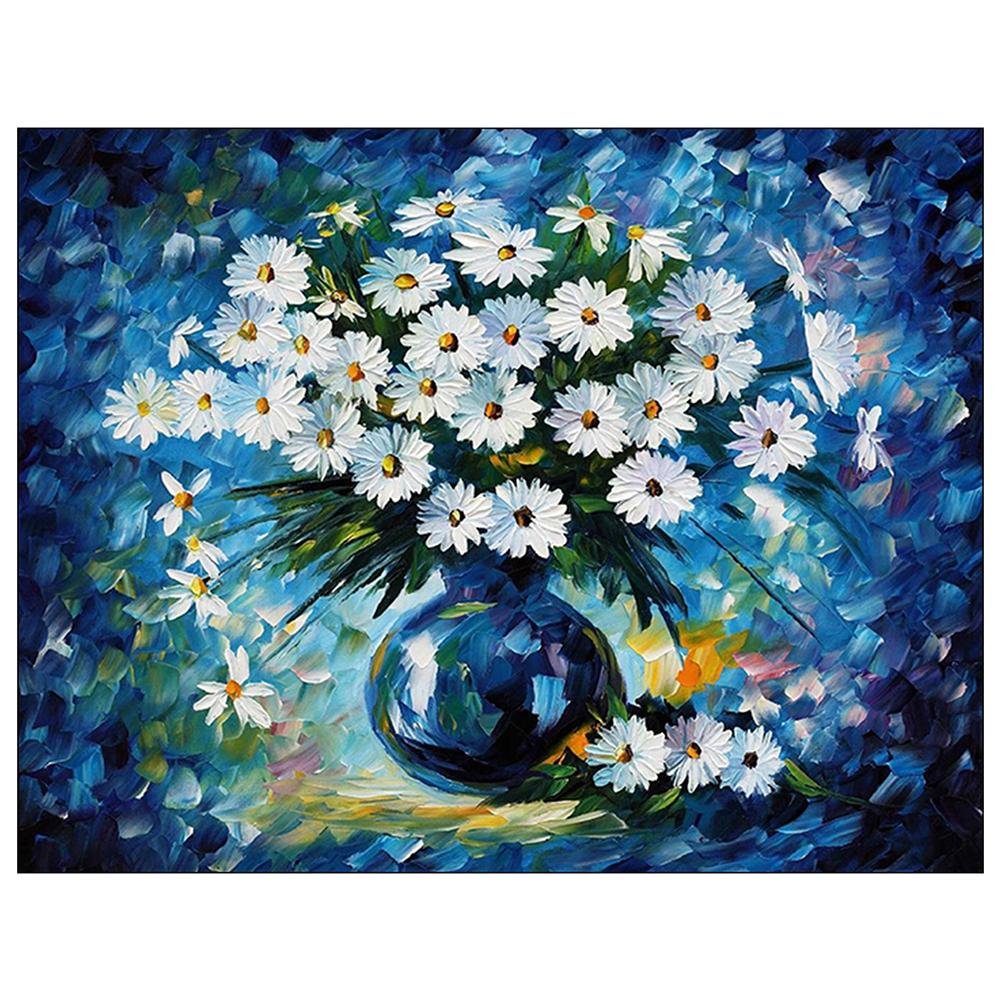 5D Diy Diamond Painting Kit Full Round Beads Daisy Flower