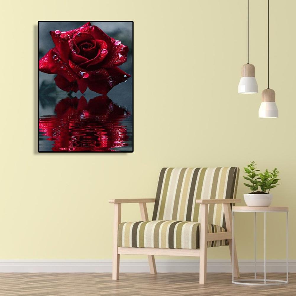 Diamond Painting - Full Round - Red Rose 3