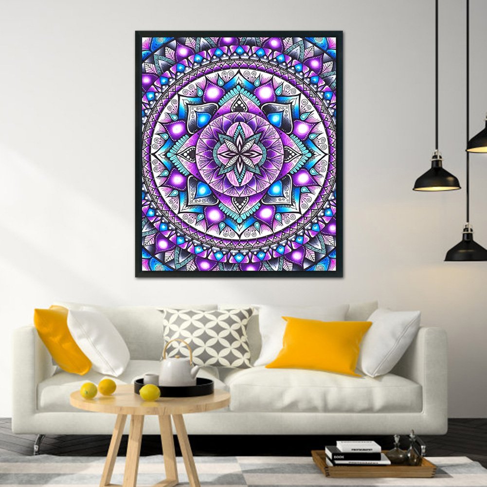 11CT Stamped Cross Stitch - Mandala Flower(40*48CM)