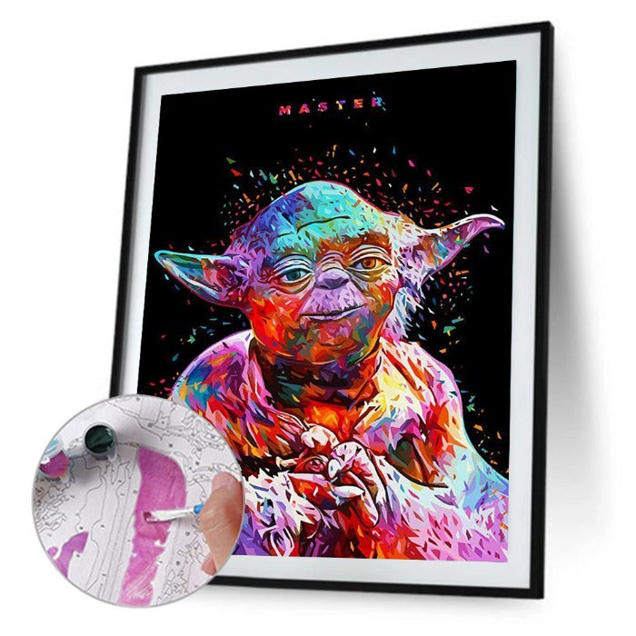 DIY Color Cartoon Hand Painted Artwork Canvas Digital Oil Art Picture Craft Home Wall Decor