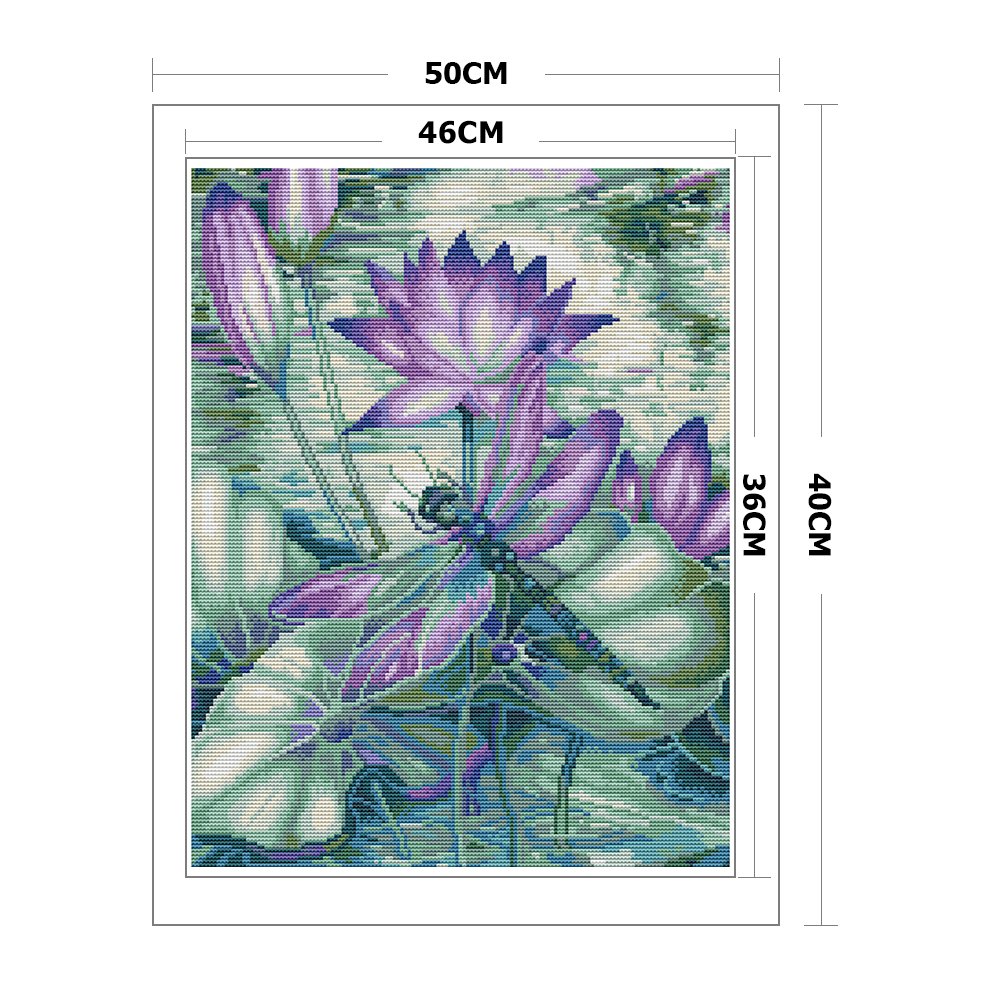 11ct Stamped Cross Stitch - Dragonfly(50*40cm)