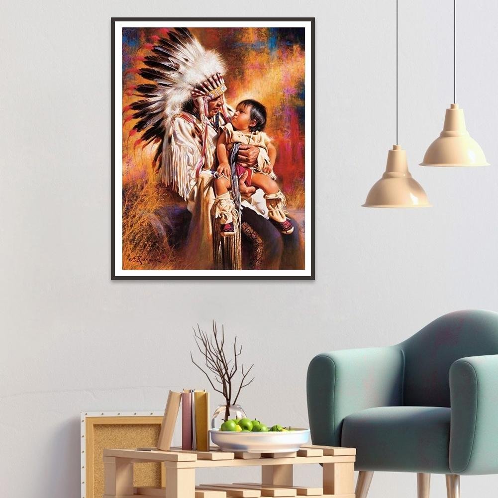 Pintura Diamante - Volta Completa - Índios Harmoniosos