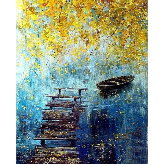 DIY Riverside Boat Paint By Number Kit