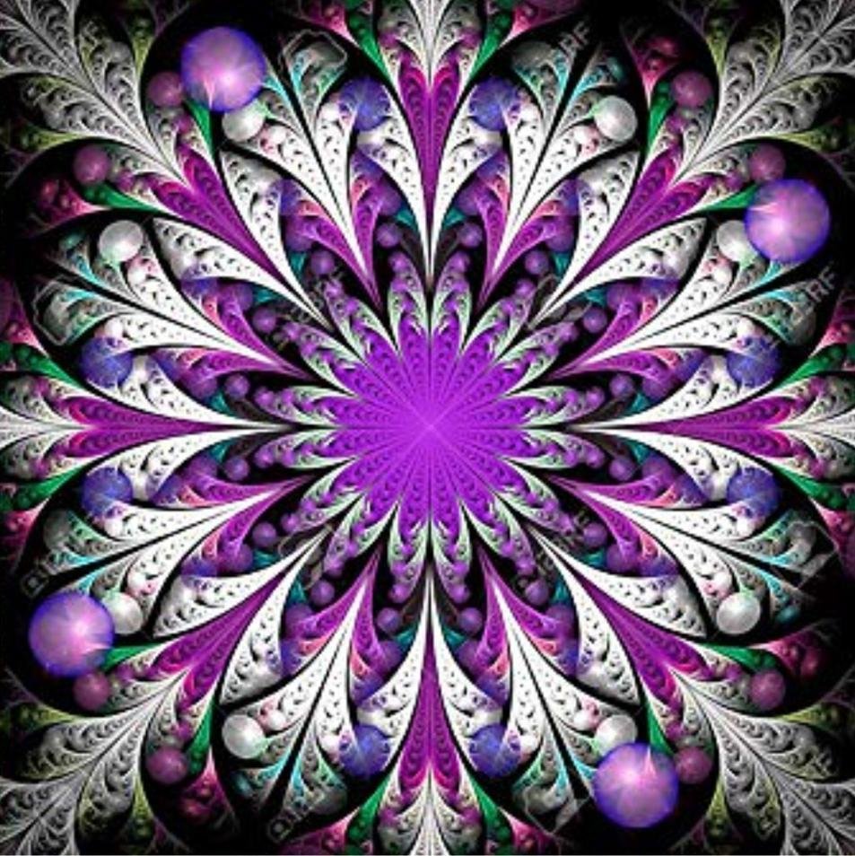 Diamond Painting - Full Round - Mandala Flower A