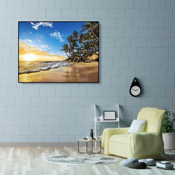 Paint By Number Oil Painting Beach Sunrise Art Picture Craft Home Wall