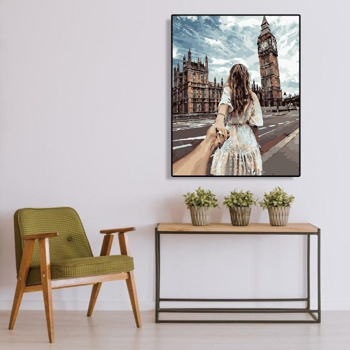 Holding Hands Hand Painted Canvas Oil Art Picture On Home Wall