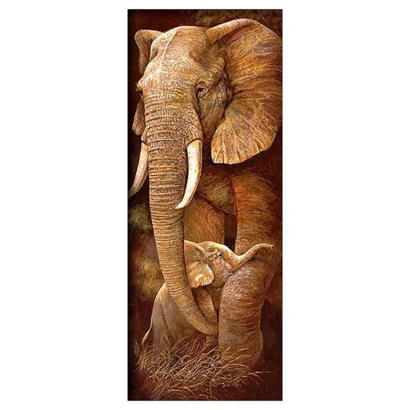African Elephant Full Round Square Diamond Painting Kits 30x90cm
