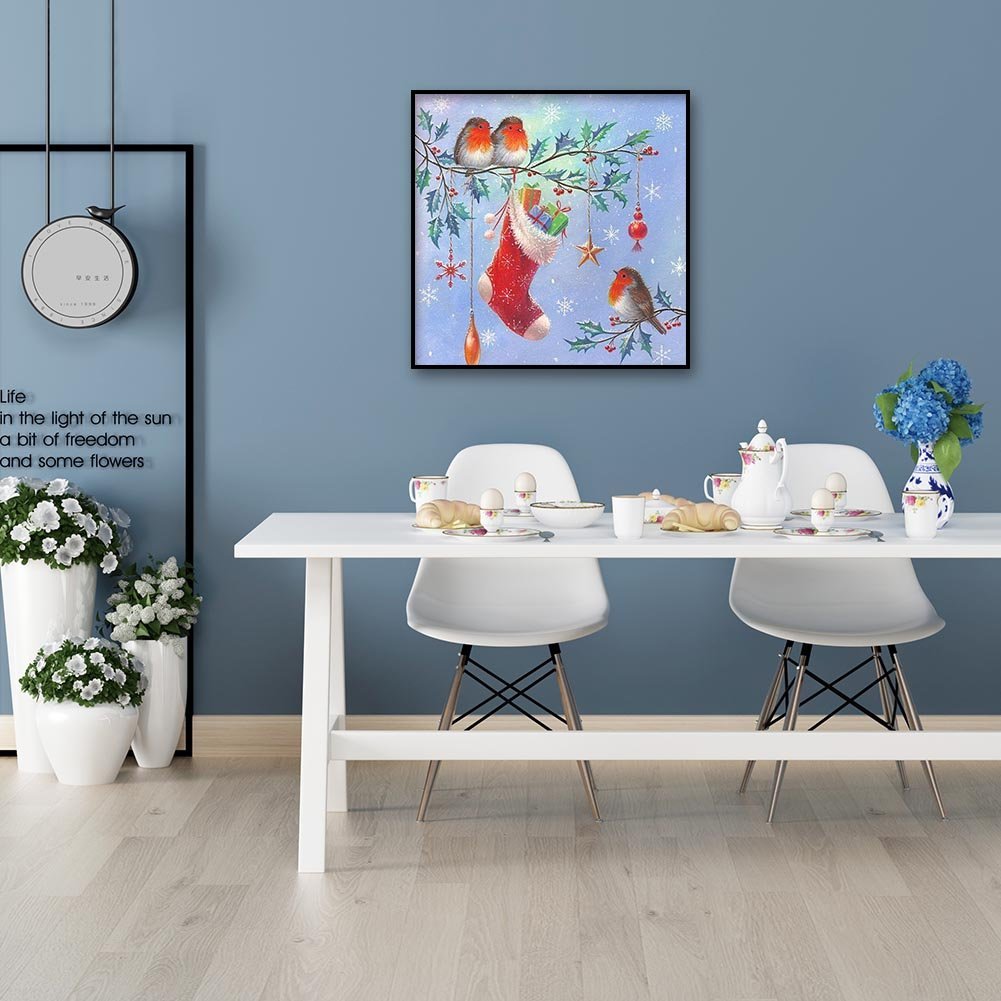 Diamond Painting - Full Round - Christmas Bird