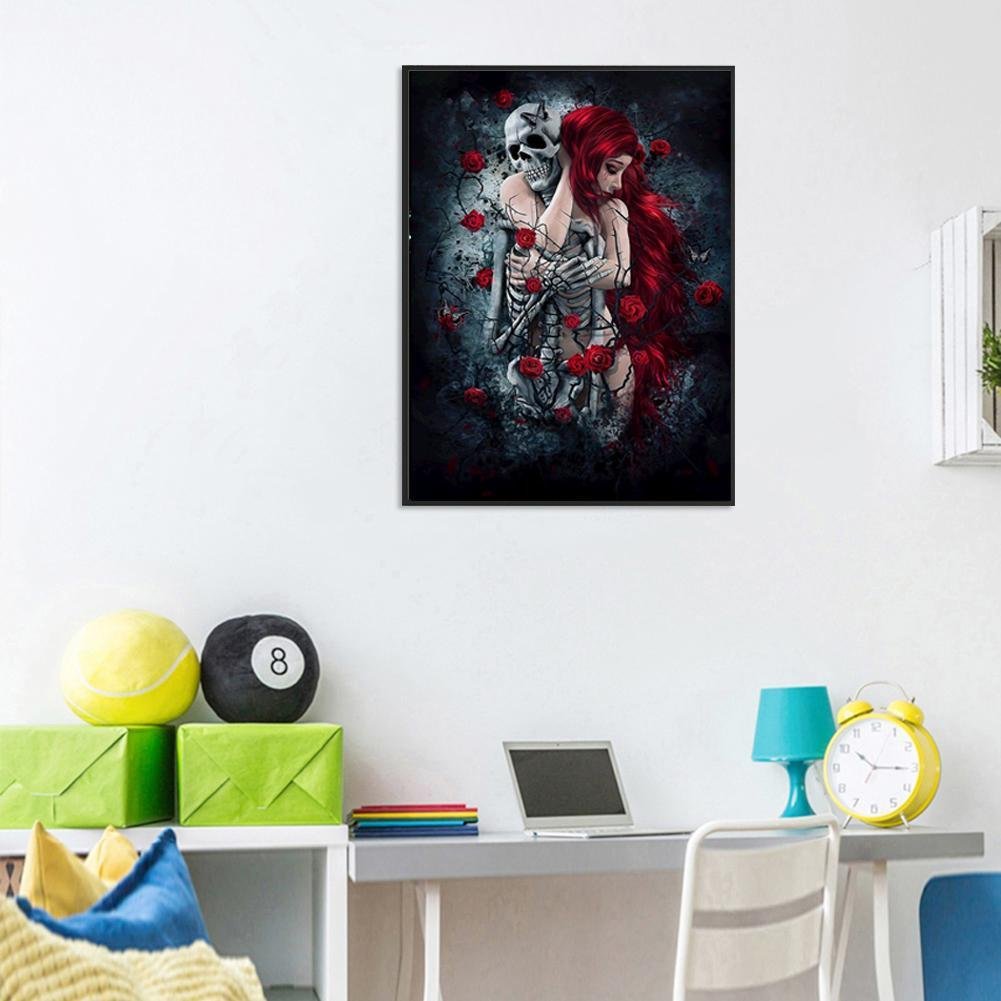 5D DIY Diamond Painting Kit - Full Round - Beauty Skull Lover