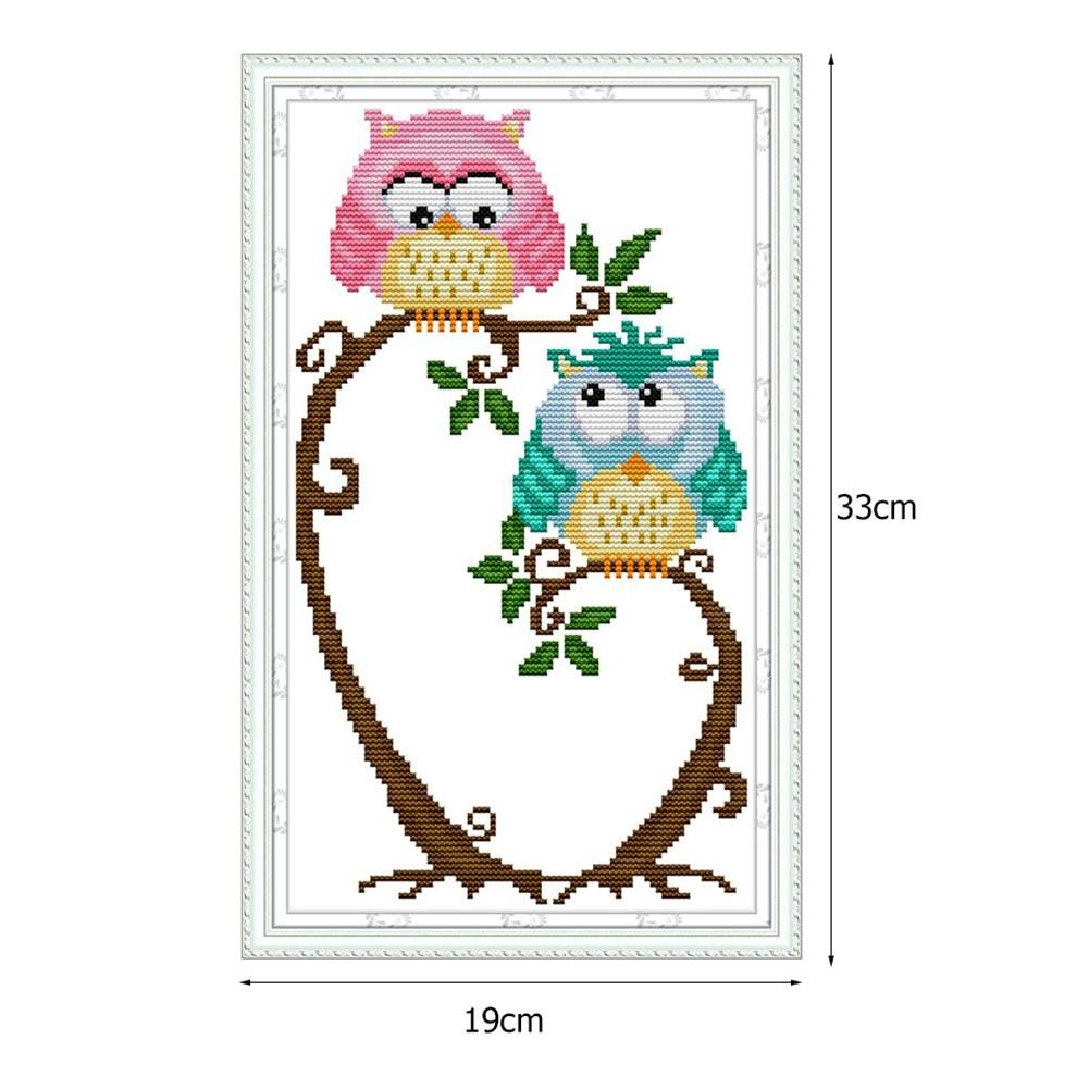 14ct Estampado Ponto Cruz - Coruja (19*33cm)