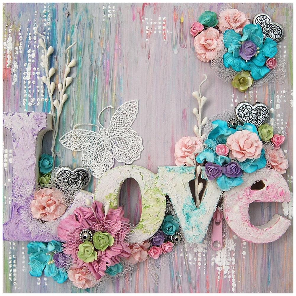 5D Diy Diamond Painting Kit Full Round Beads Sweet Love (40*40cm)