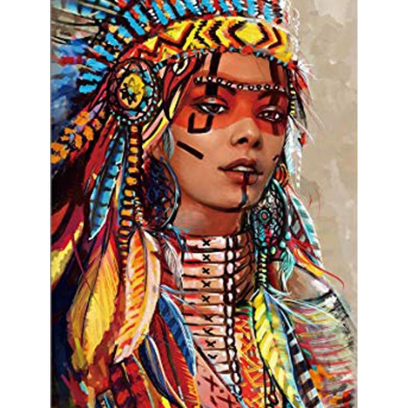 Indian women full drill mosaic embroidery