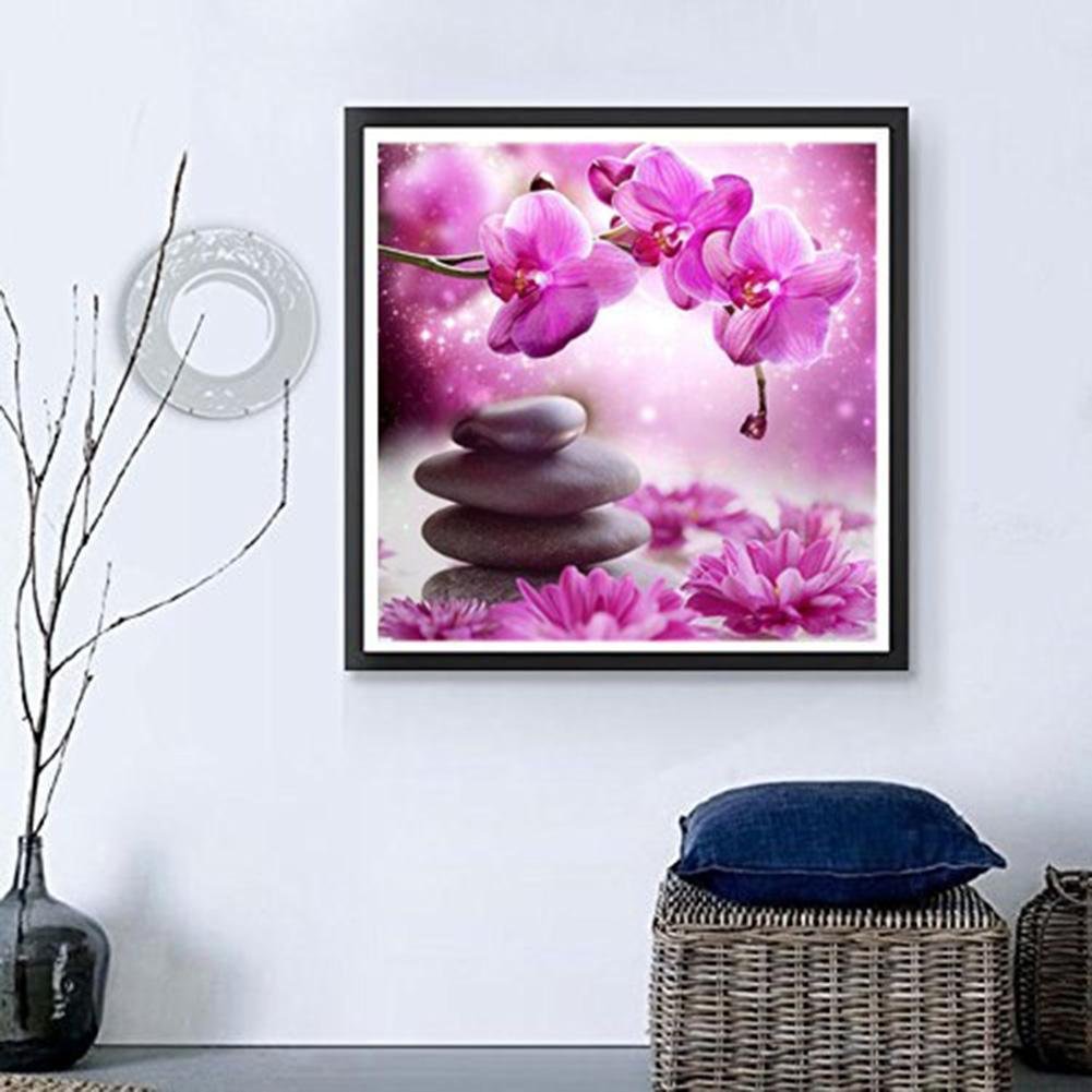 Diamond Painting - Full Round - Purple Flower Stone