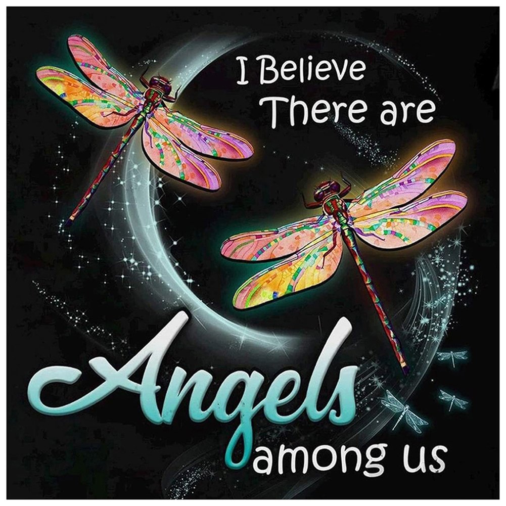 11ct Stamped Cross Stitch Dragonfly Letter (40*40cm)