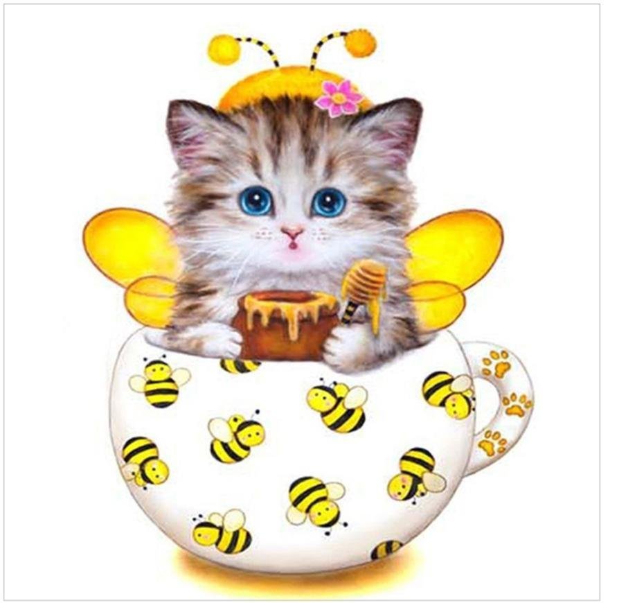 Diamond Painting - Full Round - Cup Cat