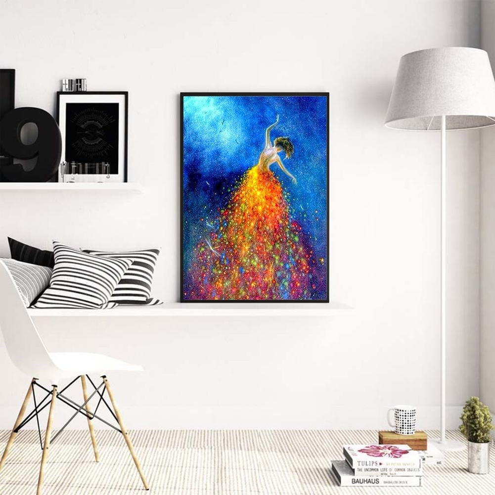 Pintura de diamante - rodada completa - garota linda