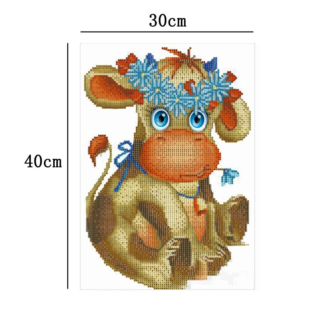 Pintura Diamante - Volta Parcial - Desenho de Vaca