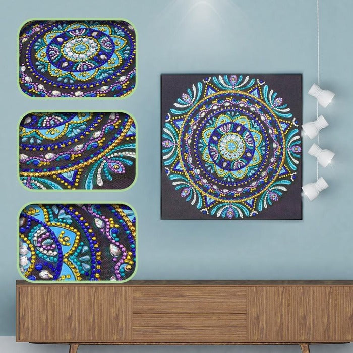 5D Diamond Painting (Part Drill) - Crystal Rhinestone - Round Mandala