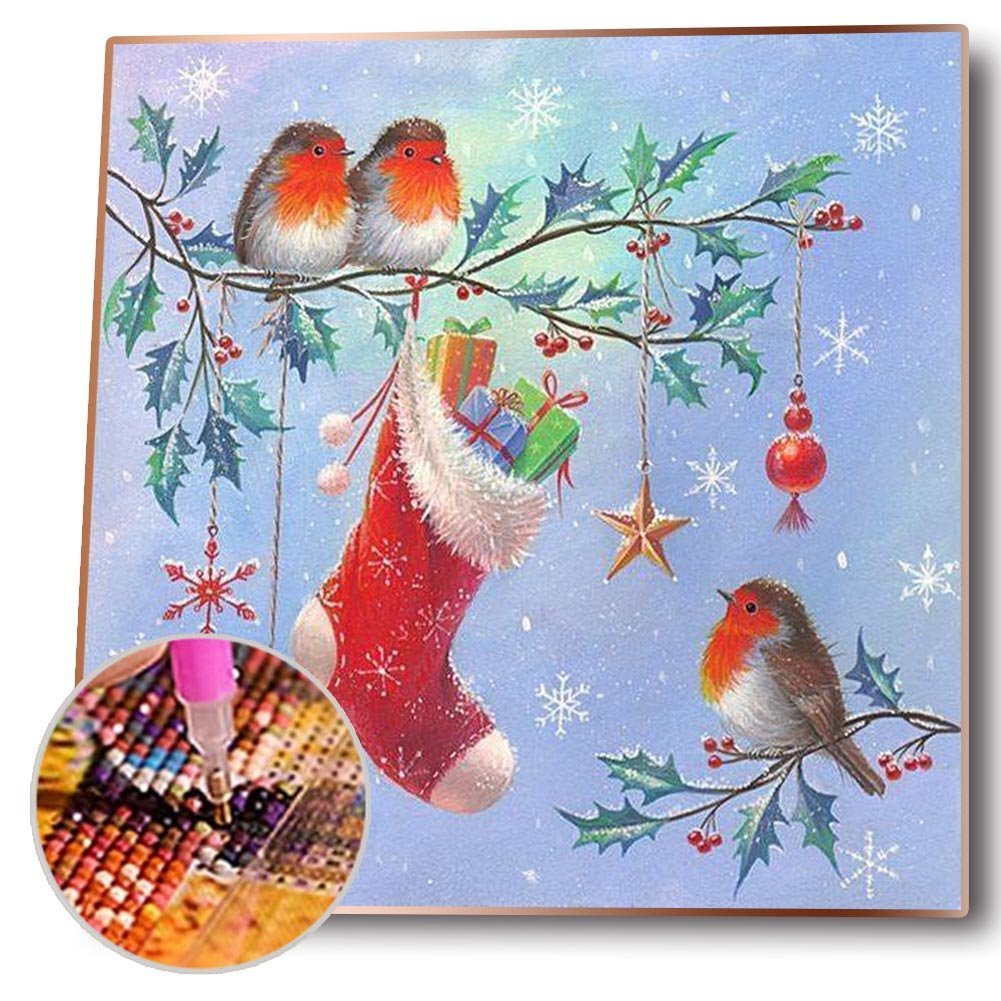 Diamond Painting - Full Round - Christmas Bird