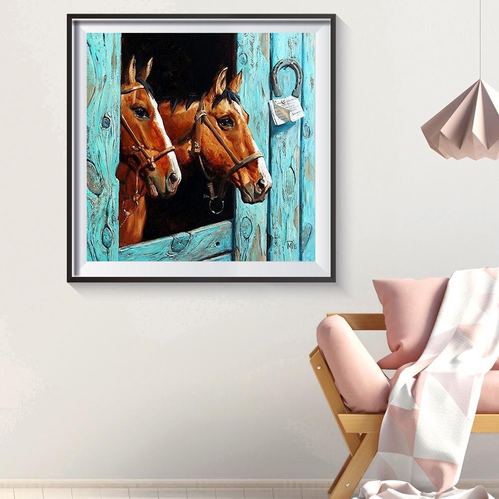 Diamond Painting - Full Round - Horses B