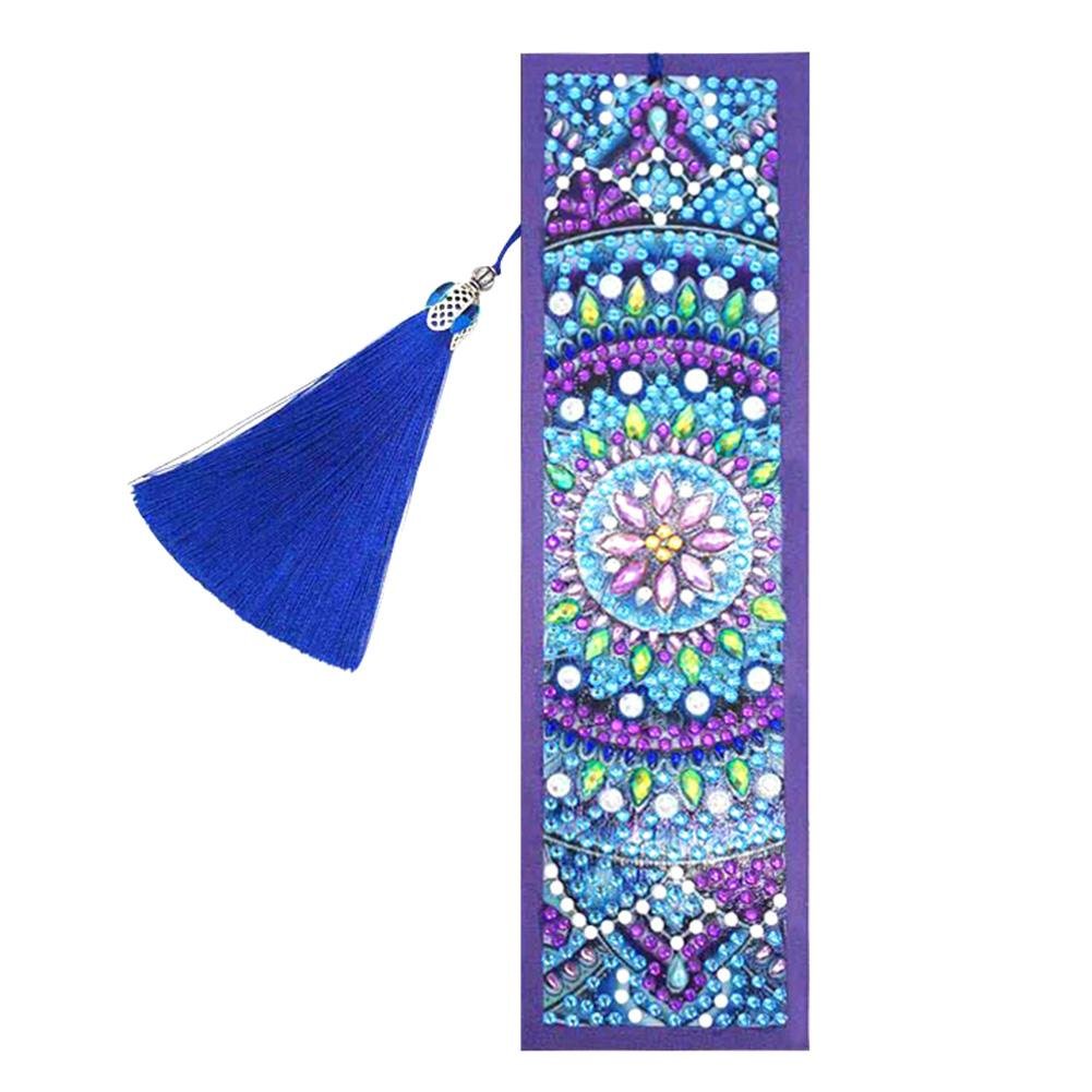 DIY Special Shape Diamond Painting Leather Tassel Bookmark