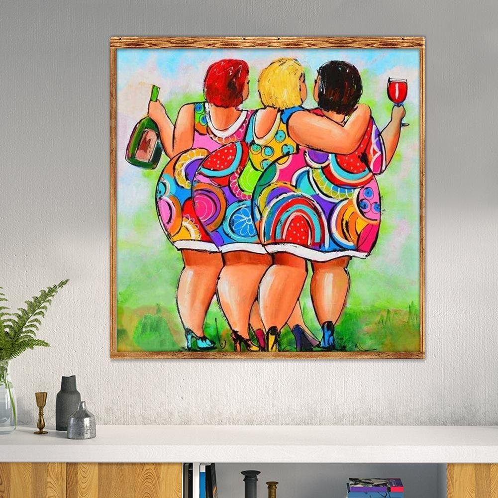 5D DIY Diamond Painting Kit - Full Round - Cartoon Women