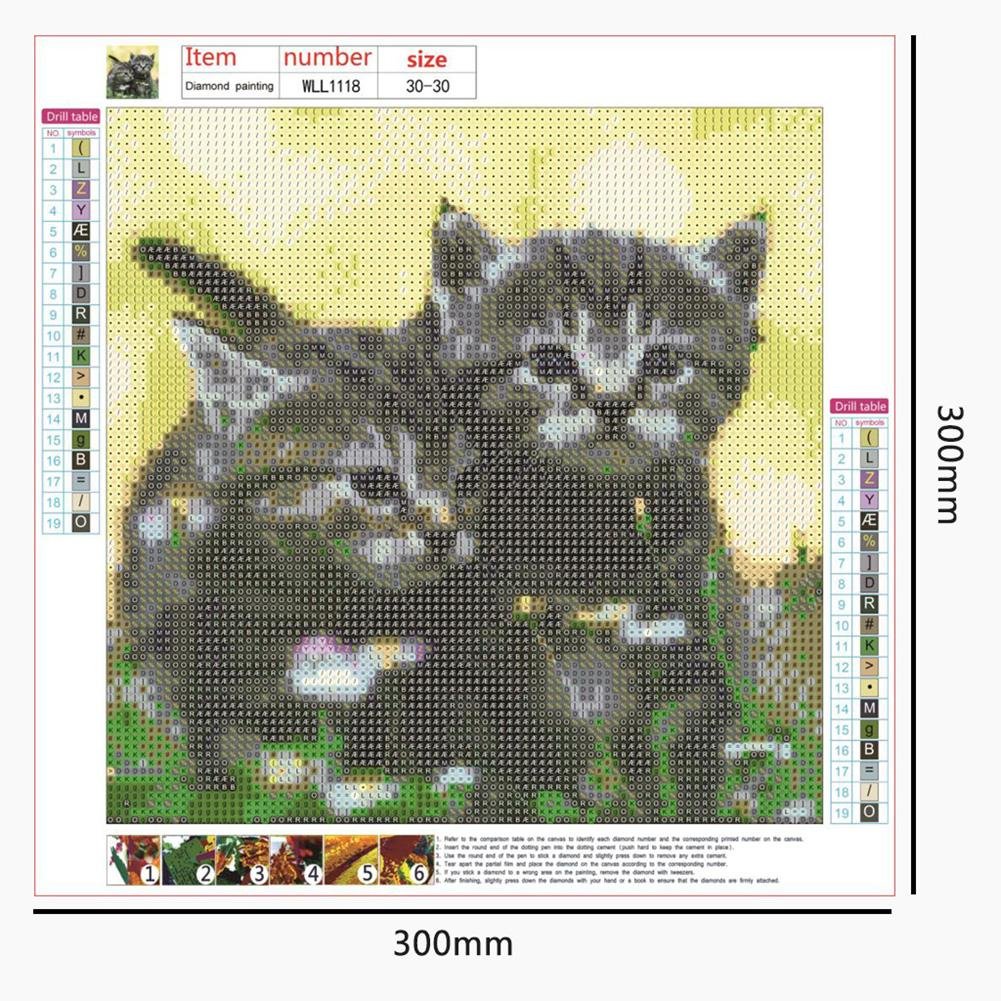 5D DIY Diamond Painting Kit - Full Round - Cute Cats/Kittens