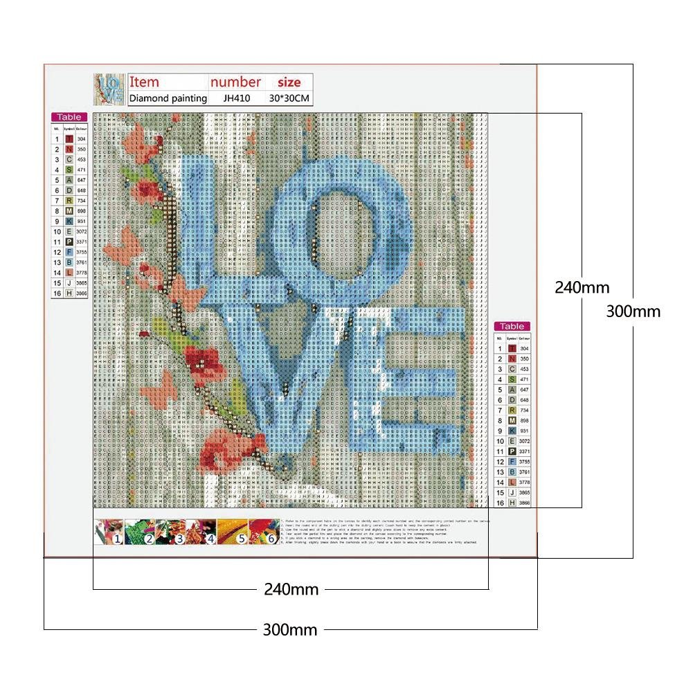 Diamond Painting - Full Round - Love B