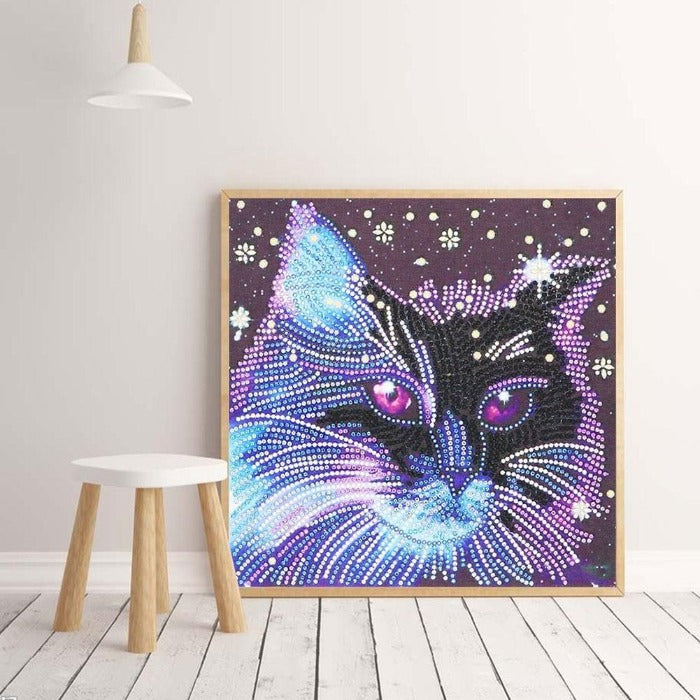 This is DIY diamond painting, not finished, and you need to finish it yourself.