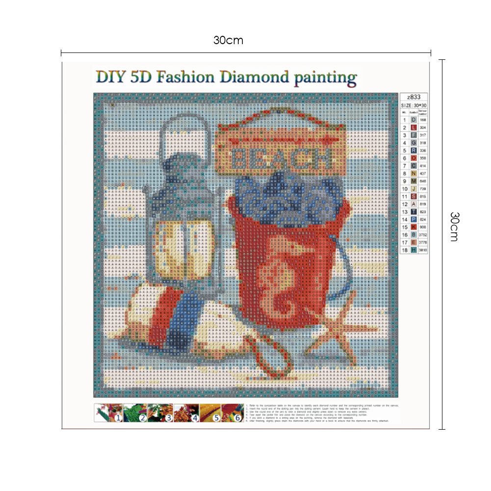 Diamond Painting - Full Round - Oil Painting Beach