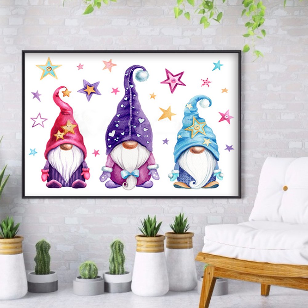 Kit de pintura de diamante DIY 5D - Rodada completa - Goblin Gnomo D