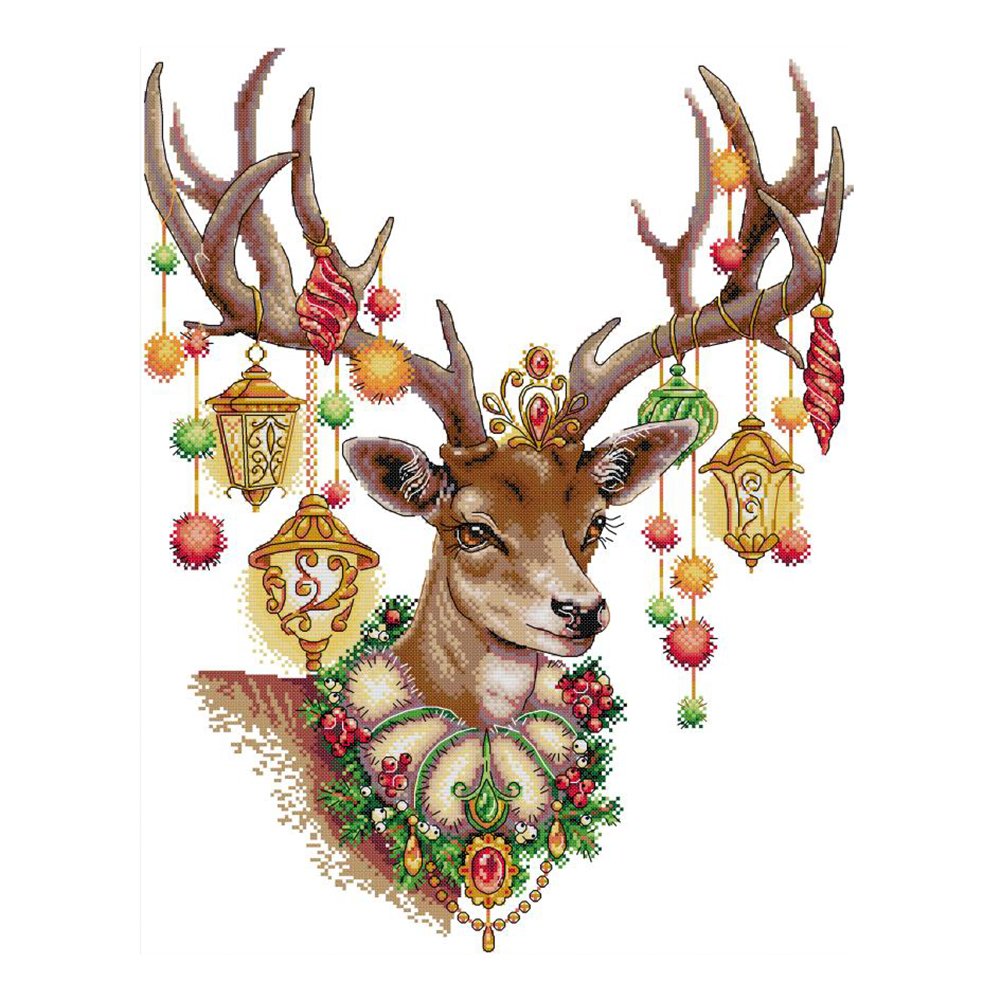 14ct Stamped Cross Stitch Elk (44*54cm)
