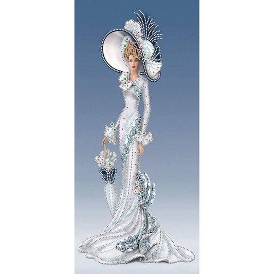 30*60cm 5D DIY Special shape Dress Lady Crystal Rhinestone Diamond Painting