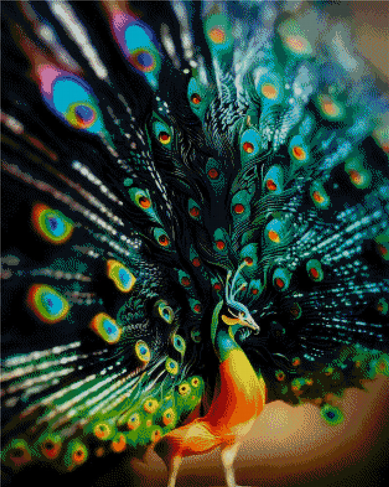 Full Round/Square Diamond Painting Kits | Peacock 40x50cm 50x70cm