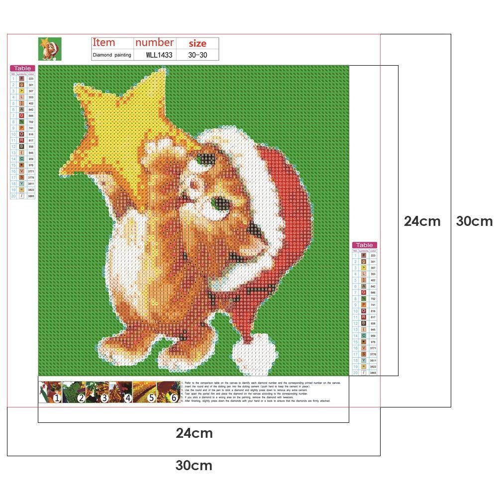 Diamond Painting - Full Round - Cartoon Cat B
