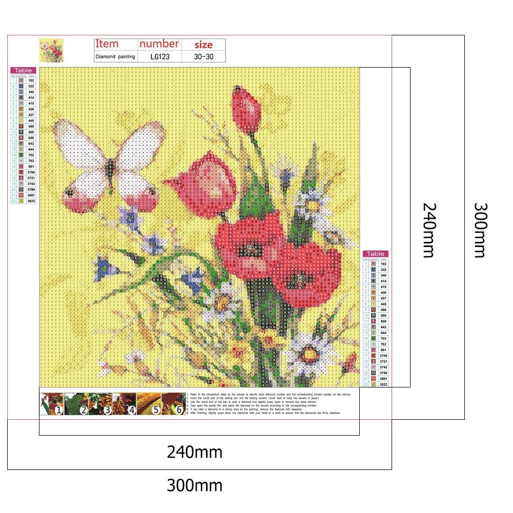 Diamond Painting - Full Round - Flower 6