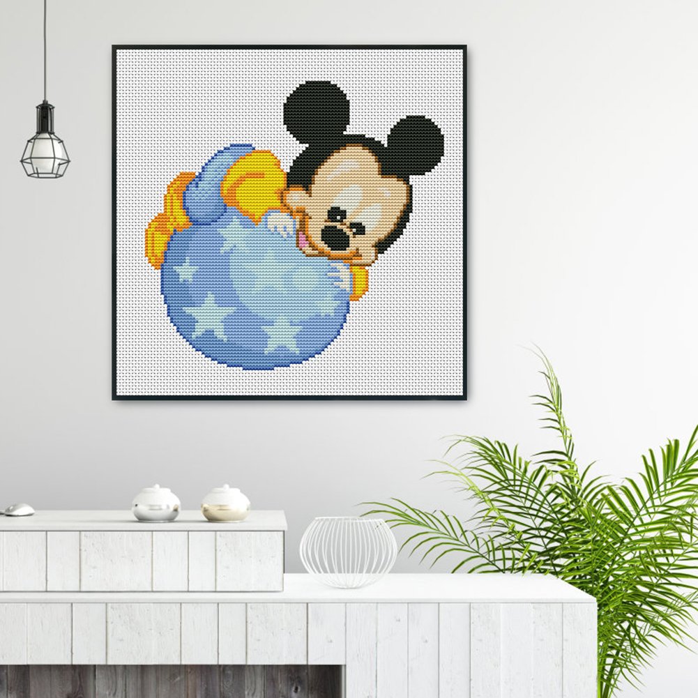 11ct Stamped Cross Stitch - Mickey Mouse (30*30cm)