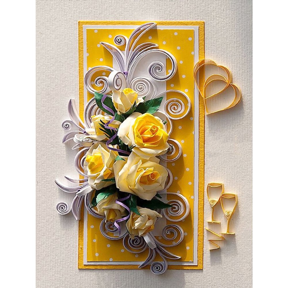 5D Diy Diamond Painting Kit Full Round Beads Flower