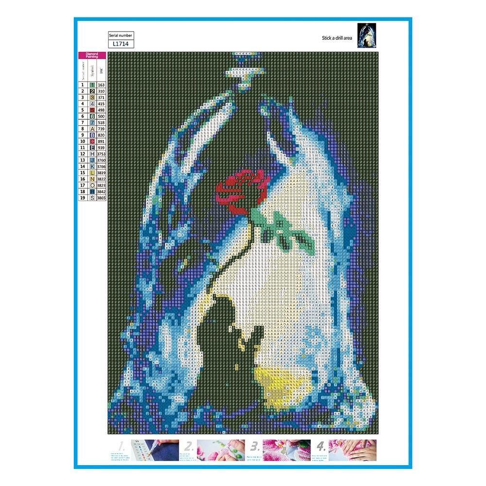 Pintura Diamante - Rodada Completa - Amor Verdadeiro Rosa