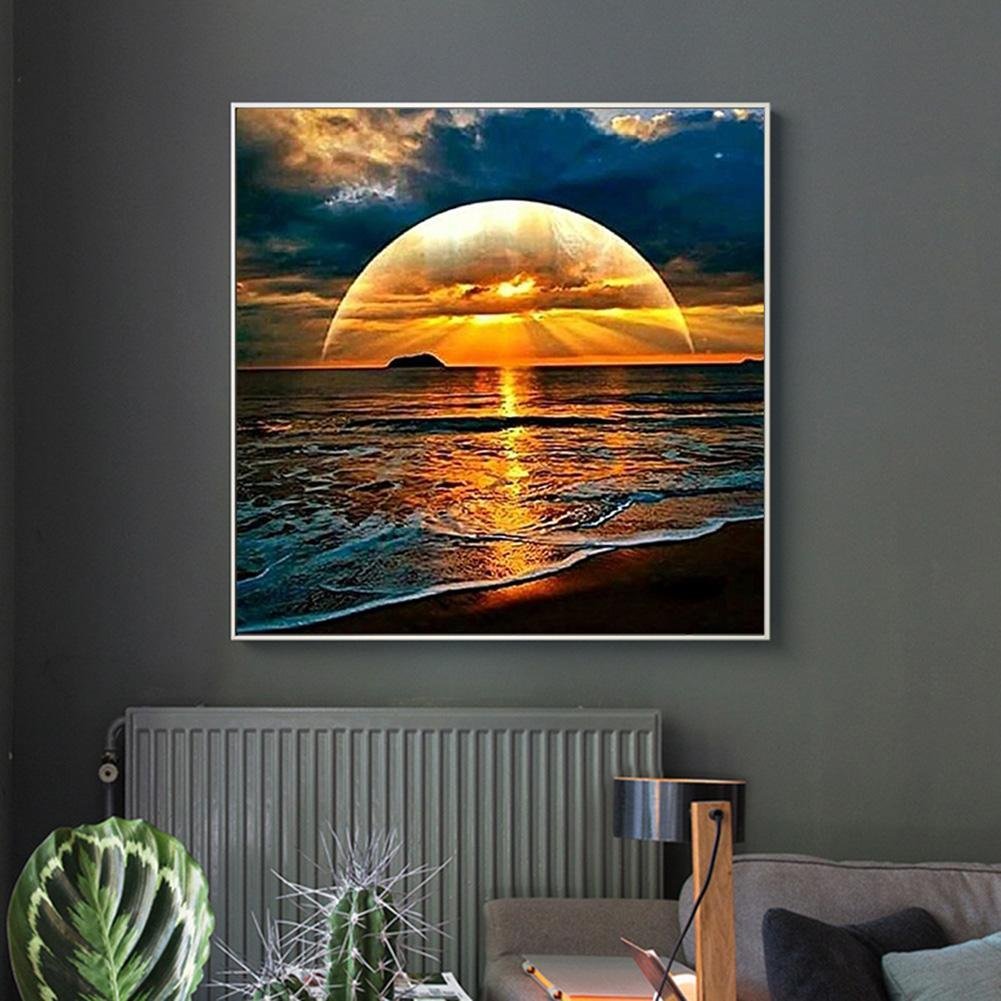 Diamond Painting - Full Round - Rising Sun Sea