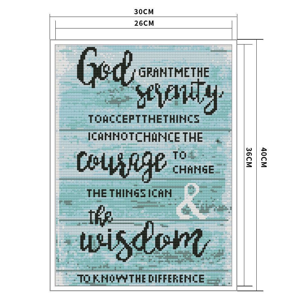 11ct Stamped Cross Stitch - Letter(30*40cm)