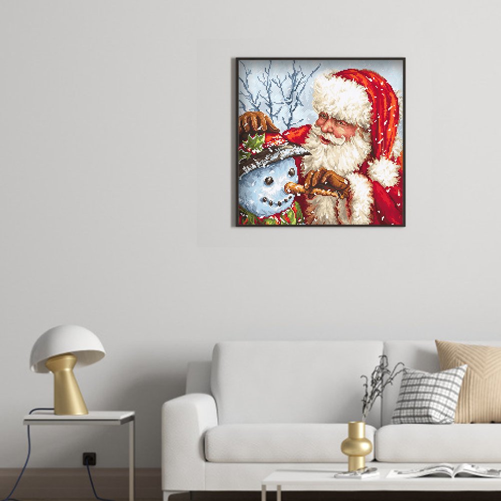 11ct Estampado Ponto Cruz - Papai Noel (40*40cm)