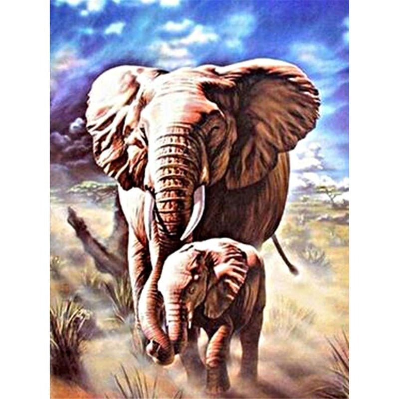 African elephant Full Square 5d Diamond embroidery