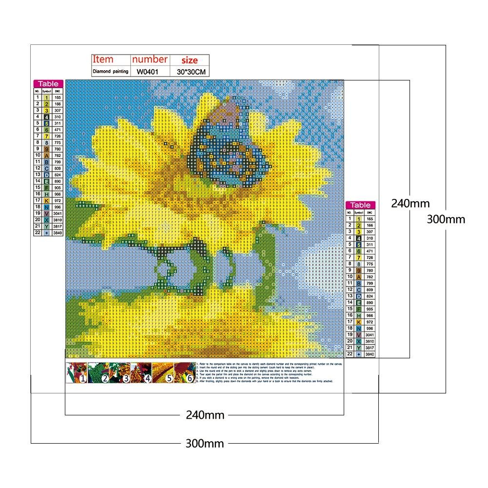 Diamond Painting - Full Round - Sunflower B