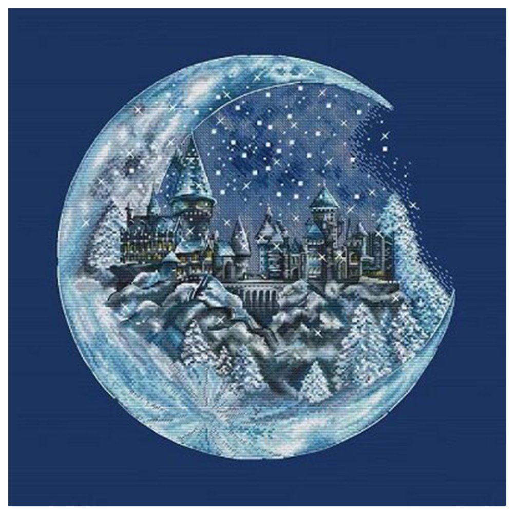 11CT Stamped Cross Stitch Snow Castle(40*40CM)