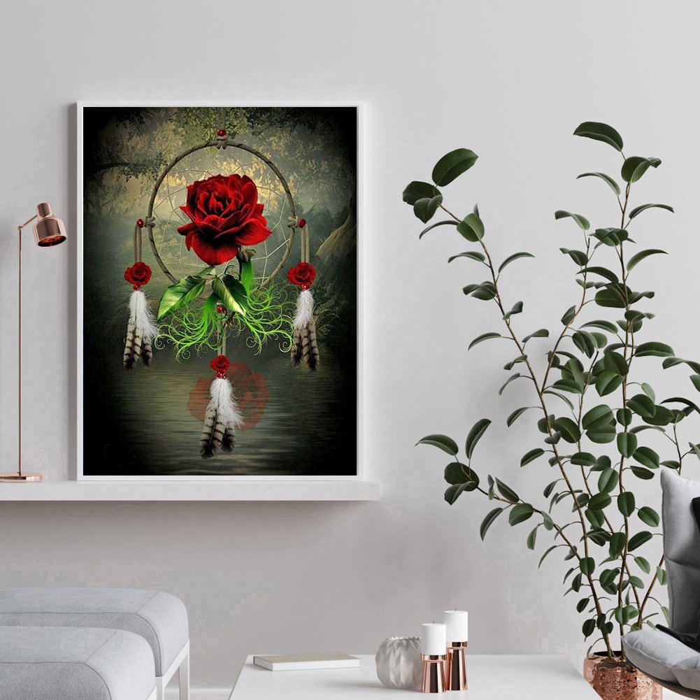 Diamond Painting - Full Round - Rose Dreamcatcher