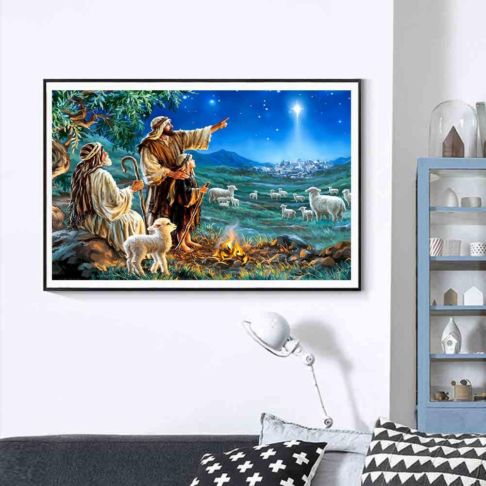 Diamond Painting - Full Round - Shepherd Family