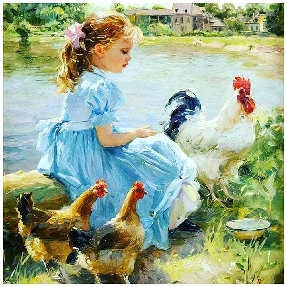Diamond Painting - Full Round - Little Girl