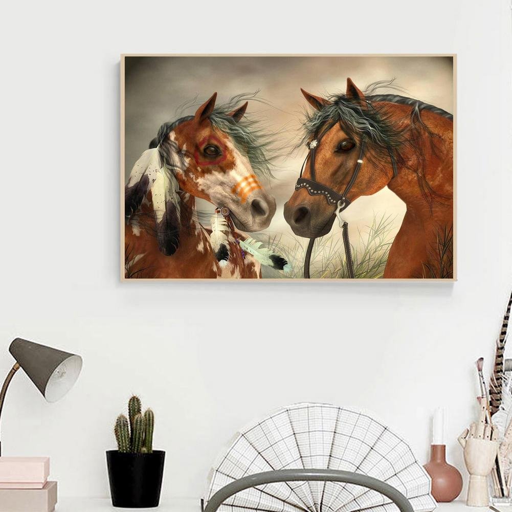Diamond Painting - Full Round - Horses F
