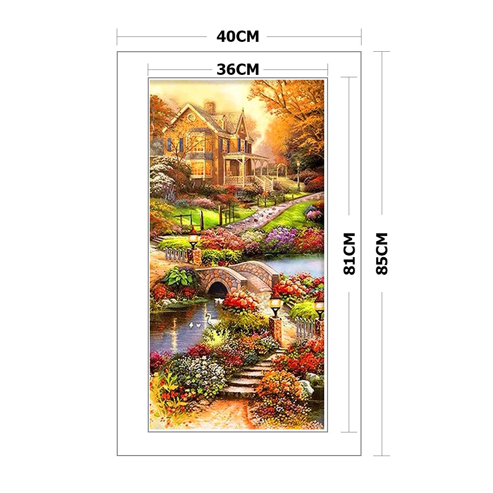 11ct Stamped Cross Stitch - Bridge And House (40*85cm)